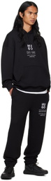 Hugo Black Logo-Bonded Sweatpants