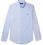 POLO RALPH LAUREN - Button-Down Collar Striped Cotton-Poplin Shirt - Blue