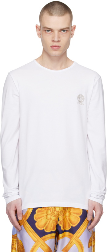 Photo: Versace Underwear White Medusa Long Sleeve T-Shirt