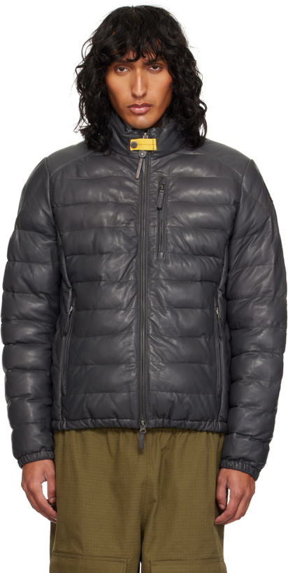 Photo: Parajumpers Gray Earnie Leather Jacket