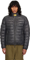 Parajumpers Gray Earnie Leather Jacket