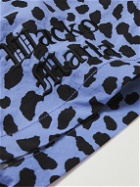 Wacko Maria - Gramicci Straight-Leg Belted Leopard-Print Nylon Shorts - Purple