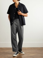 mfpen - Classic Straight-Leg Pleated Puppytooth Wool Trousers - Gray