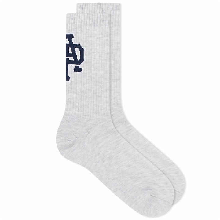Photo: Men's AAPE College Sports Sock in Heather White