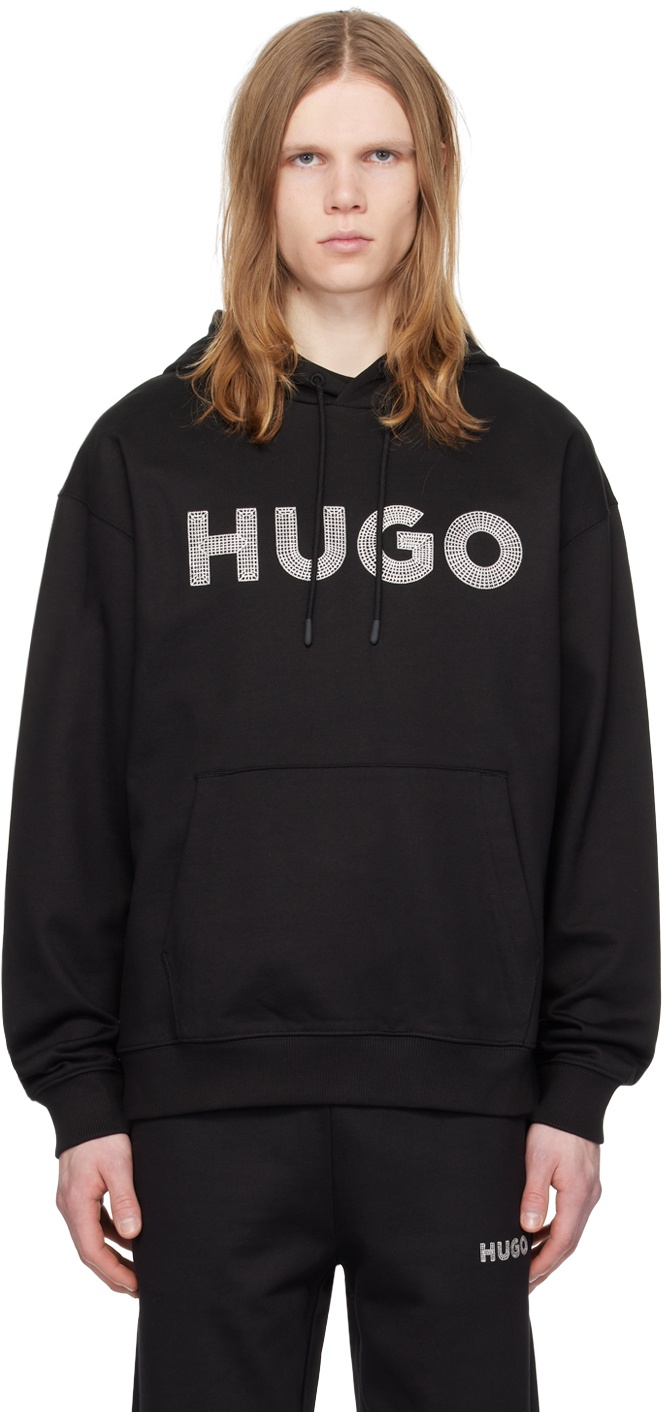 Photo: Hugo Black Embroidered Hoodie