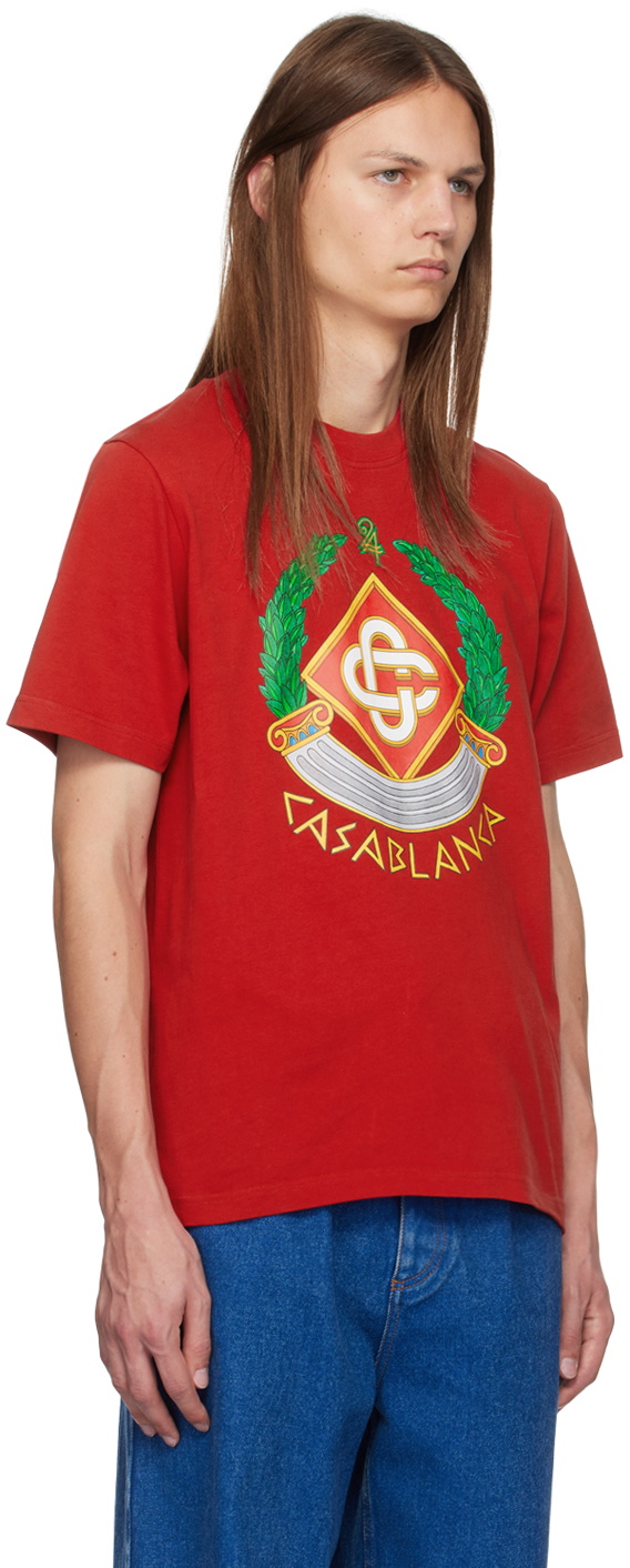 Casablanca Red Casa Crest T-Shirt Casablanca