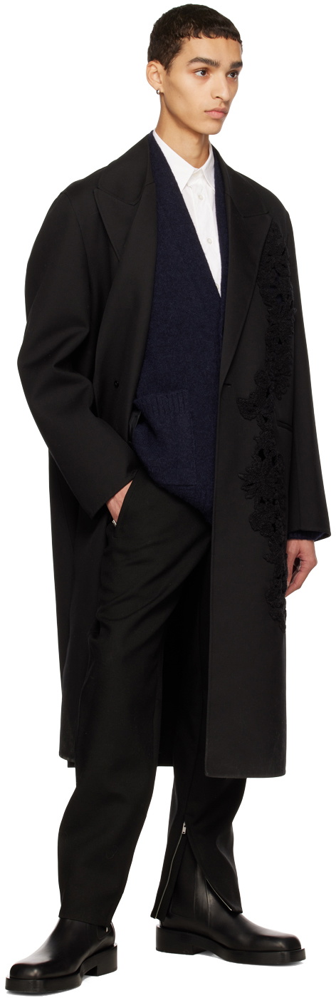 Jil Sander Black Double-Faced Coat Jil Sander