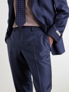 Canali - Straight-Leg Wool-Twill Suit Trousers - Blue