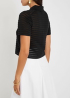 Jonathan Simkhai Larken Ribbed Mesh-knit Cardigan Black