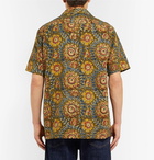 Beams Plus - Camp-Collar Printed Cotton-Voile Shirt - Yellow