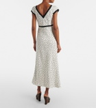 Rixo Iggy polka-dot linen-blend maxi dress