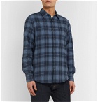Theory - Irving Checked Cotton-Flannel Shirt - Blue