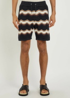 Raith Primavera Wavy Crochet Cotton Shorts Black