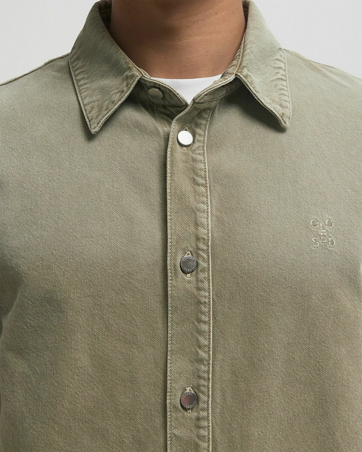 CLOSED ARCHIVE BASIC SHIRT Green Mens Longsleefe