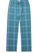 Derek Rose - Ranga Checked Brushed-Cotton Pyjama Trousers - Blue