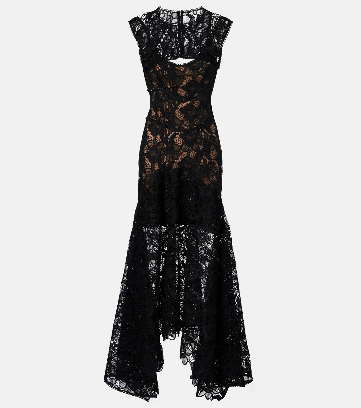 Costarellos Janica silk lace gown
