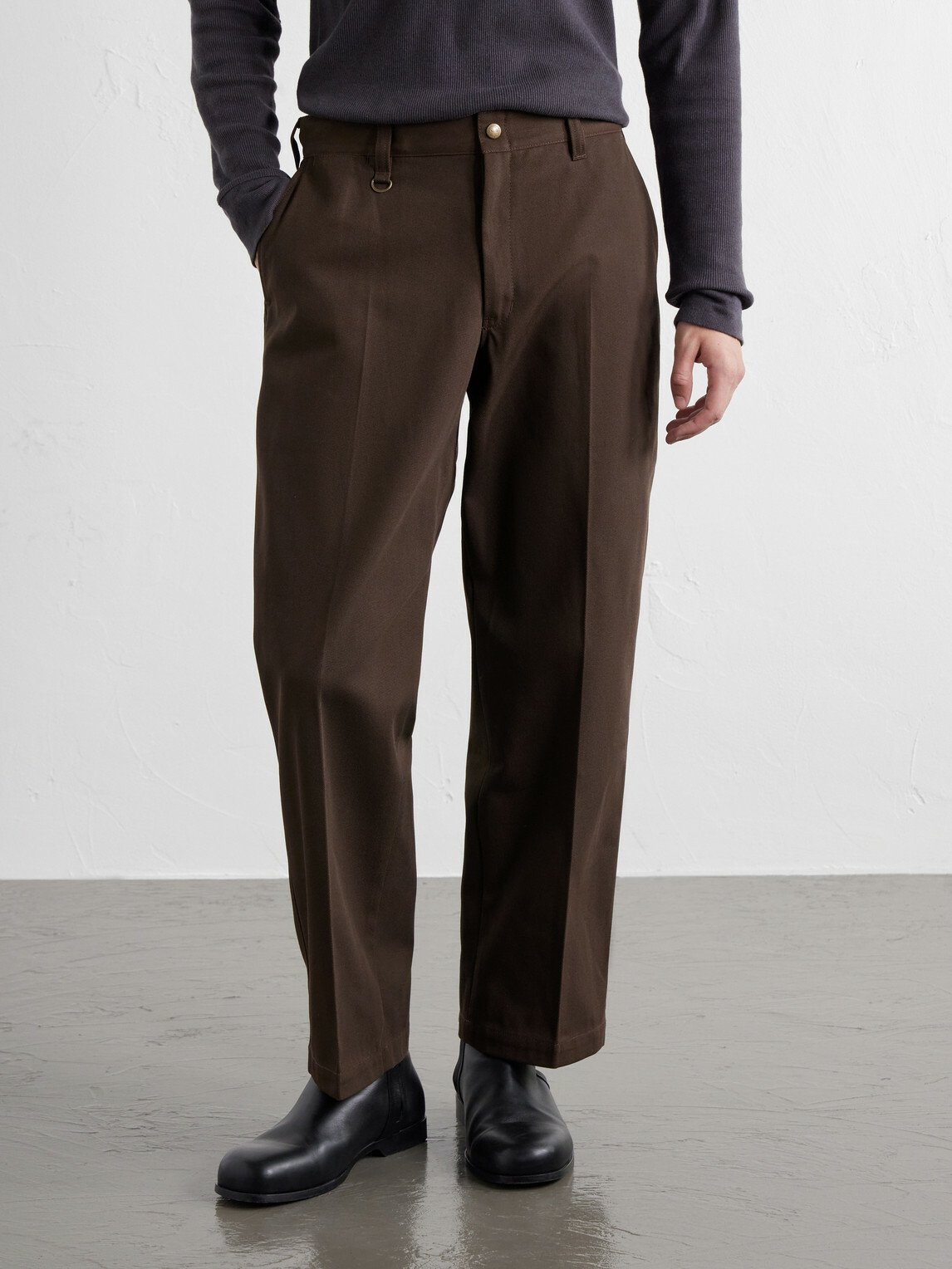 Neighborhood - Wide-Leg Twill Trousers - Brown