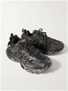 Balenciaga - Track Faded Nylon, Mesh and Rubber Sneakers - Black
