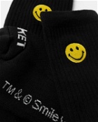 Market Smiley Small Patch Socks Black - Mens - Socks