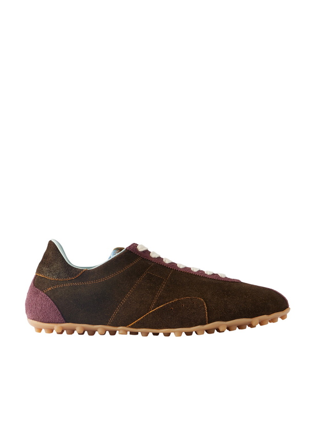 Photo: Maison Margiela - Sprinters Paneled Suede Sneakers - Brown