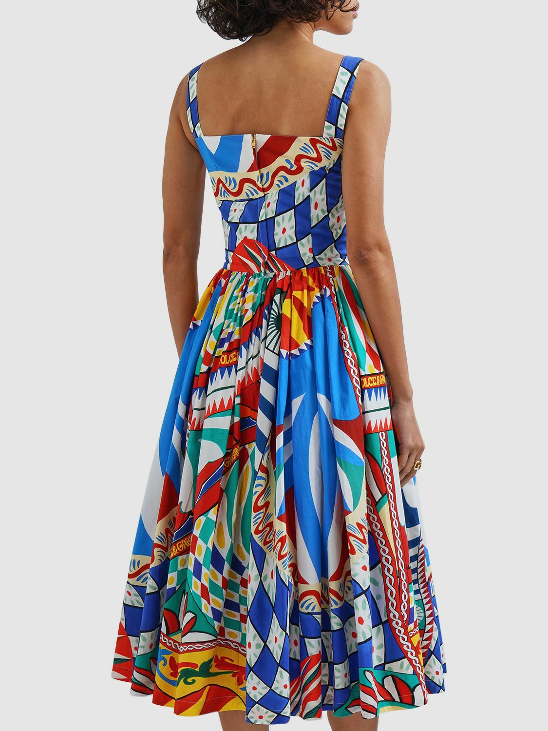 Dolce & Gabbana☆カレットプリント コットン スカート DOLCE & GABBANA - Carretto Print Cotton Poplin Midi Dress