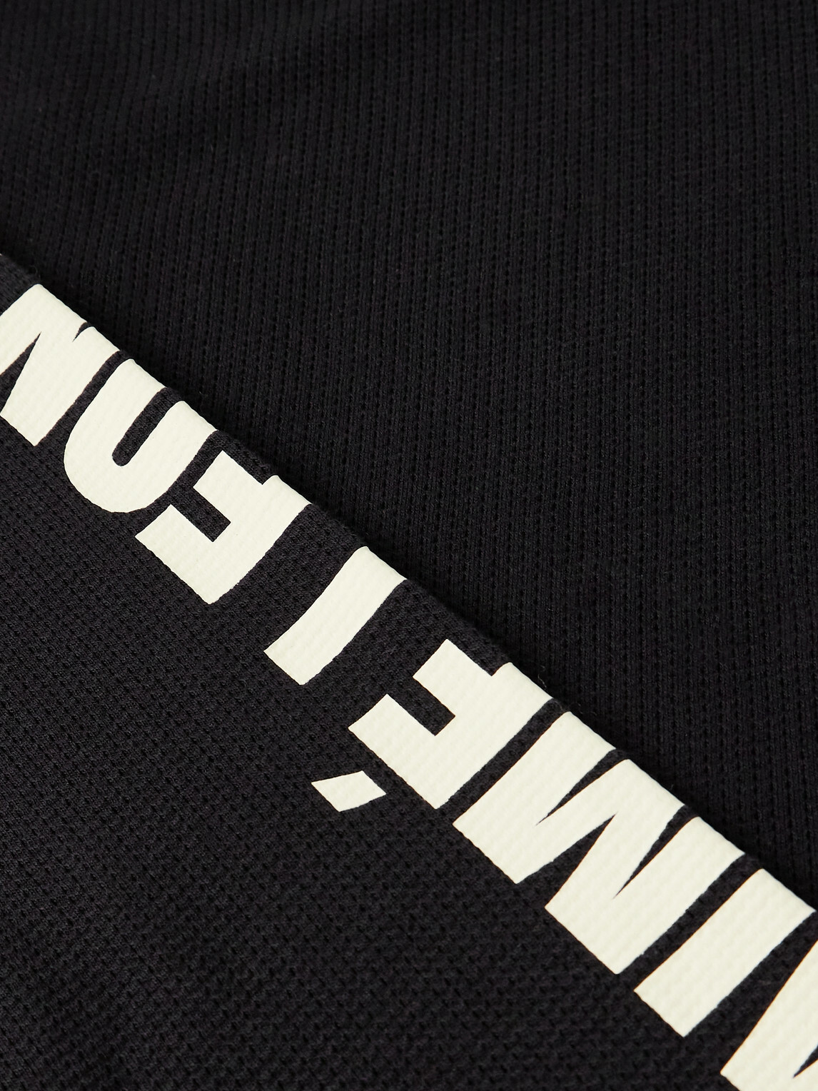 Aimé Leon Dore - Logo-Print Waffle-Knit Cotton T-Shirt - Black