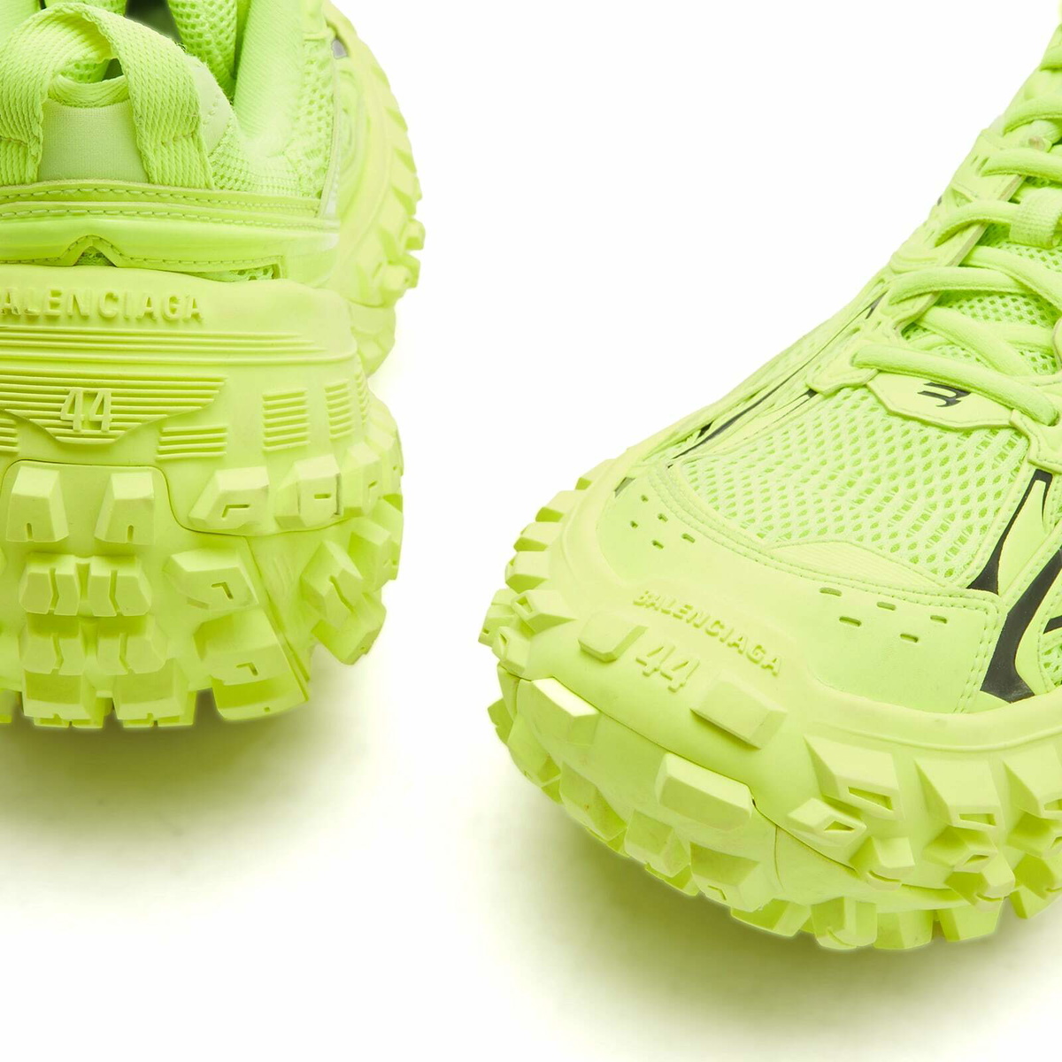 Balenciaga Men's Defender Sneakers in Fluo Yellow/Black Balenciaga