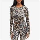 P.E Nation Women's Long Sleeve Downforce Active Top in Leopard
