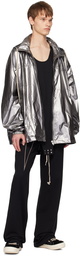 Rick Owens Gunmetal Champion Edition Jumbo Windbreaker