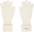 AMOMENTO Off-White Fingerhole Gloves