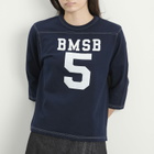 Beams Boy Women's 3/4 Sleeve Football T-Shirt in Navy