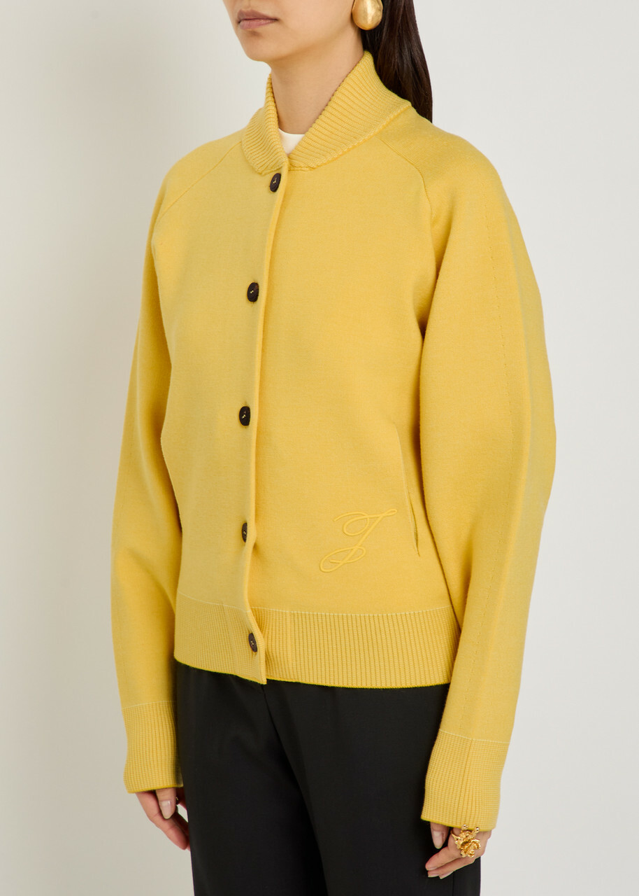 Jacquemus Le Cardigan Lavande Merino-blend Cardigan Yellow
