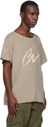 Greg Lauren Taupe 'GL' T-Shirt