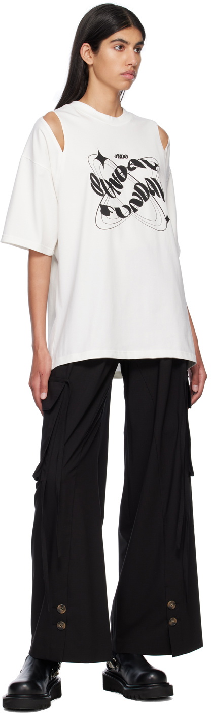 J KOO White Cutout T-Shirt