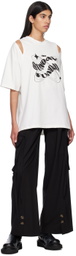 J KOO White Cutout T-Shirt