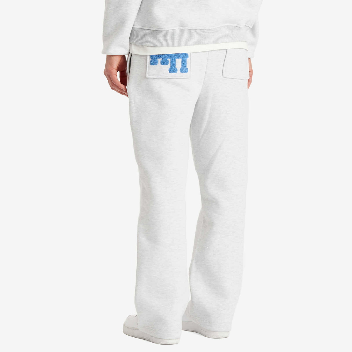 ANNIE HOOD Men's Straight College Joggers in Grey