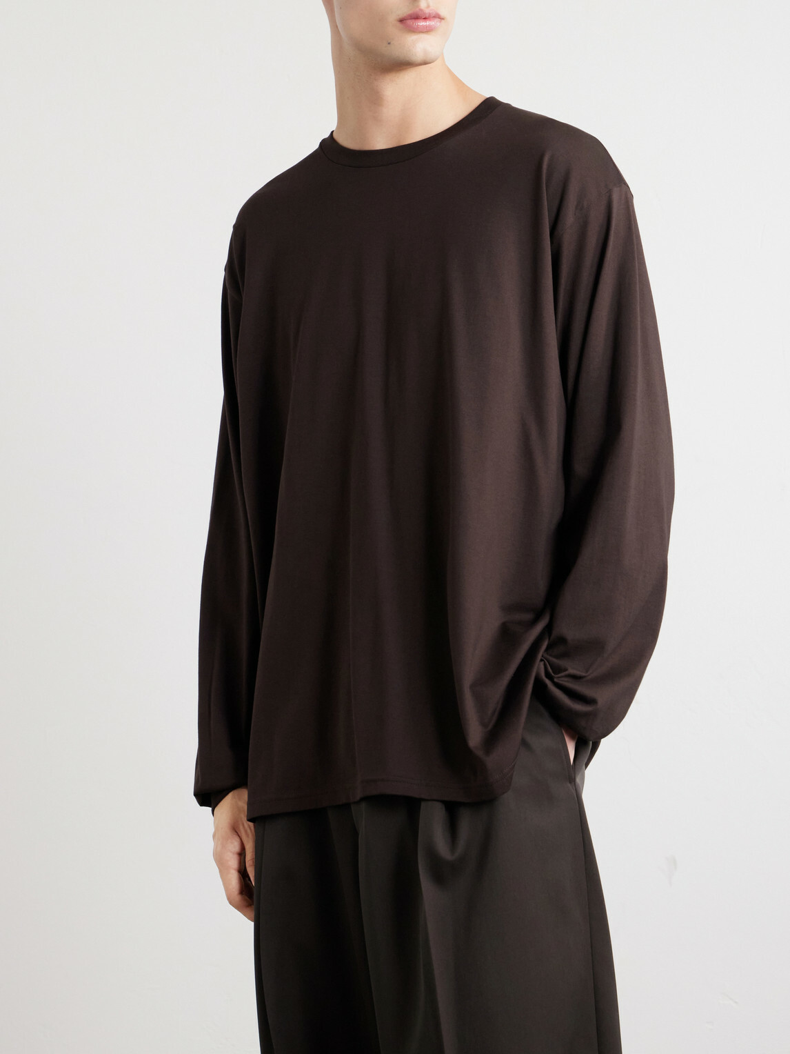 ssstein - Suvin Cotton-Jersey T-Shirt - Brown