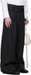 Simone Rocha Gray Wide Leg Multi Belt Loop Trousers