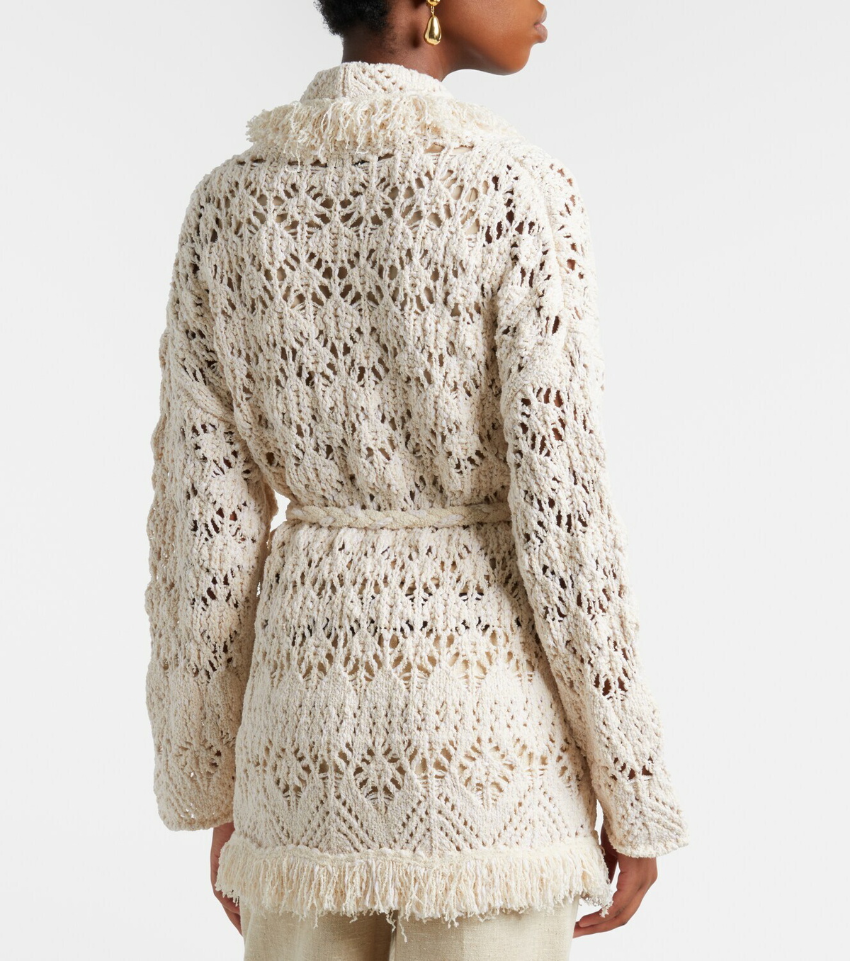 Alanui Lagoon Romance cotton-blend cardigan
