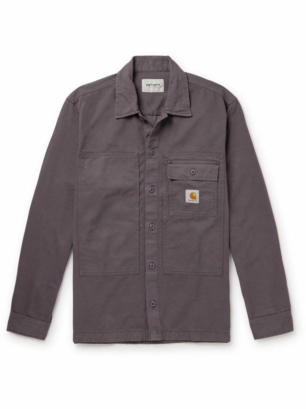 Photo: Carhartt WIP - Charter Garment-Dyed Organic Cotton-Twill Overshirt - Purple