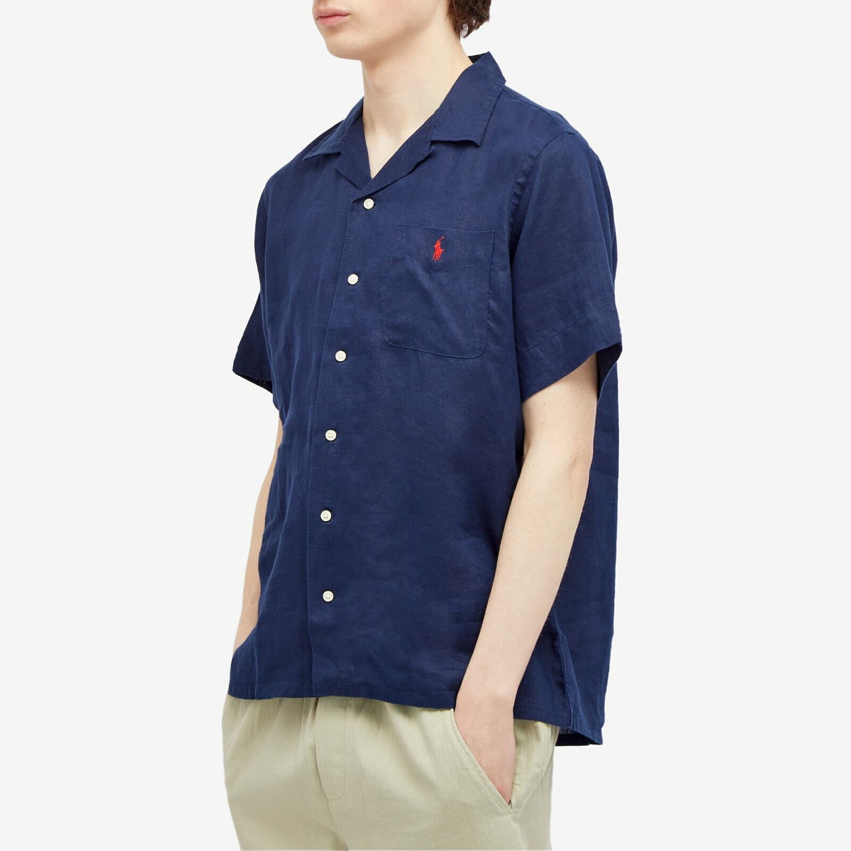 Polo Ralph Lauren Men's Linen Vacation Shirt in Newport Navy