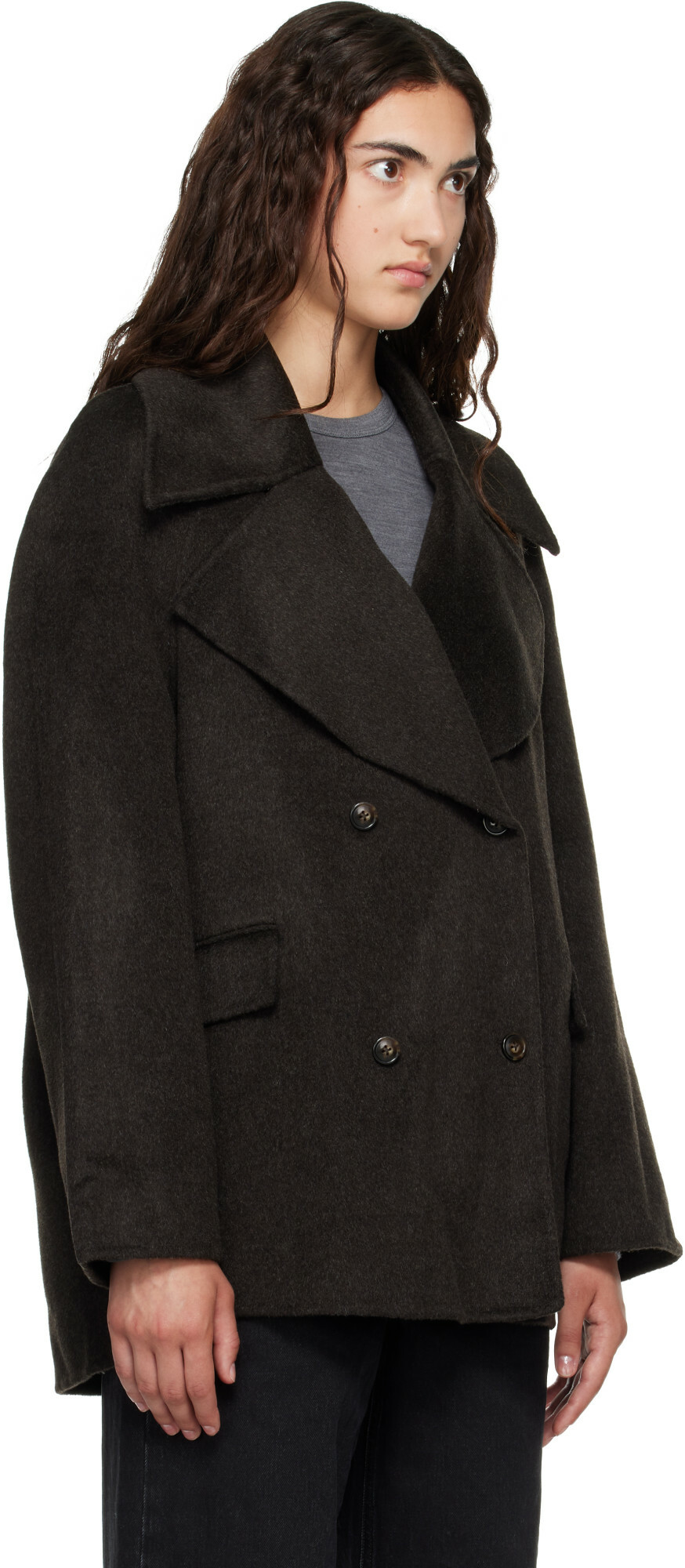 Loulou de Saison Brown NEIL Double Breasted Jacket