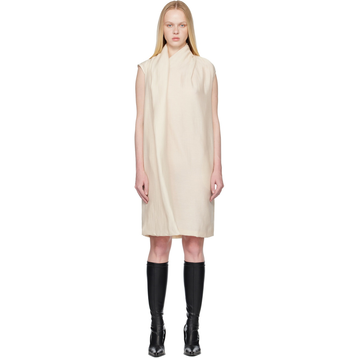 TOTEME Off-White Scarf Midi Dress