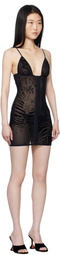 Poster Girl Black Doll Zebra Print Minidress