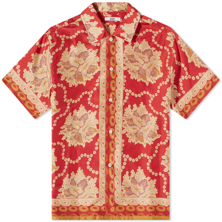 Photo: Bode Men's Coral Bells Vacation Shirt in Red Multi