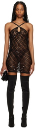 Coperni Black Sequin Minidress