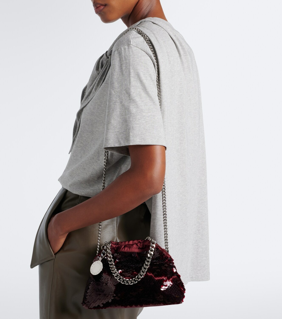 Stella McCartney Falabella Mini sequined top-handle bag
