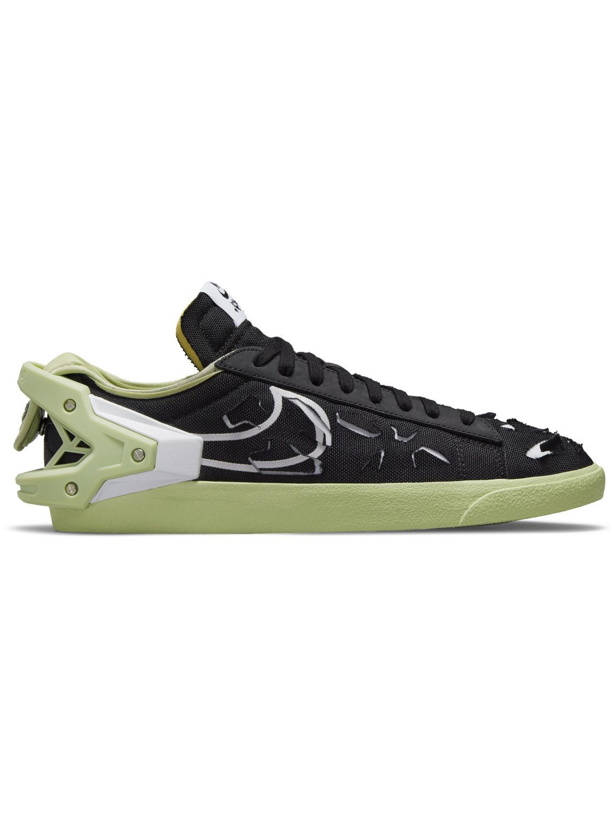 Photo: Nike - ACRONYM Blazer Leather-Trimmed Ballistic Nylon and TPU Sneakers - Black