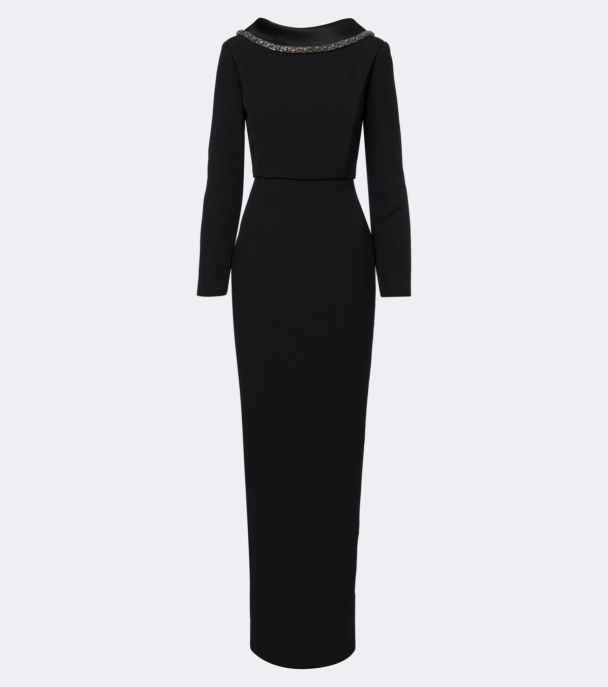 Roland Mouret Embellished crêpe gown