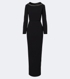 Roland Mouret Embellished crêpe gown